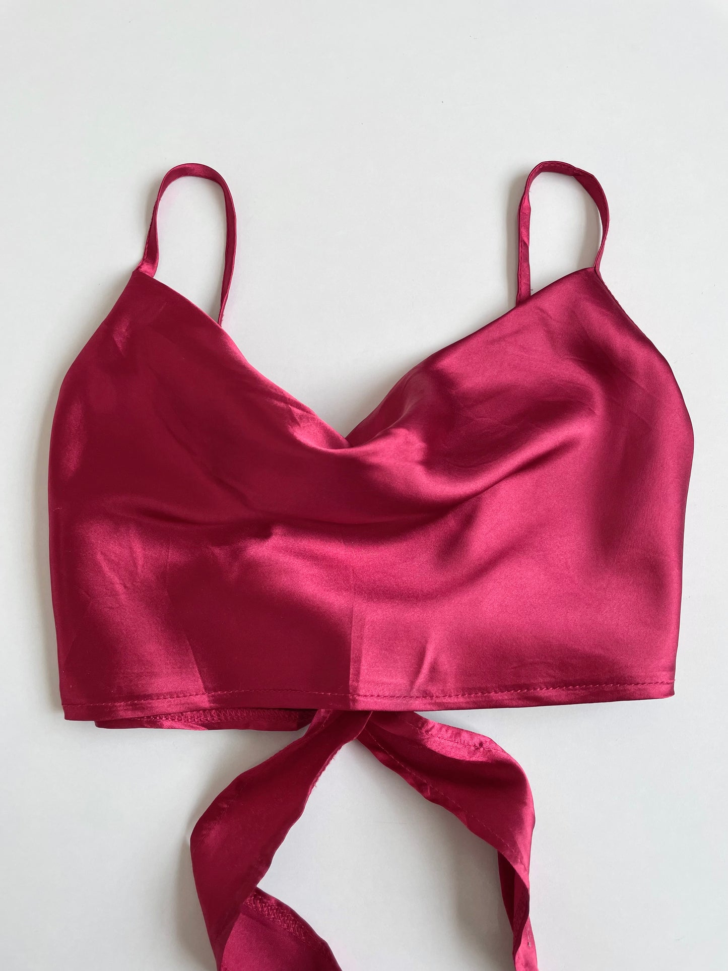 Satin Vintage Cowl Neck Top-Bust 30 to 32