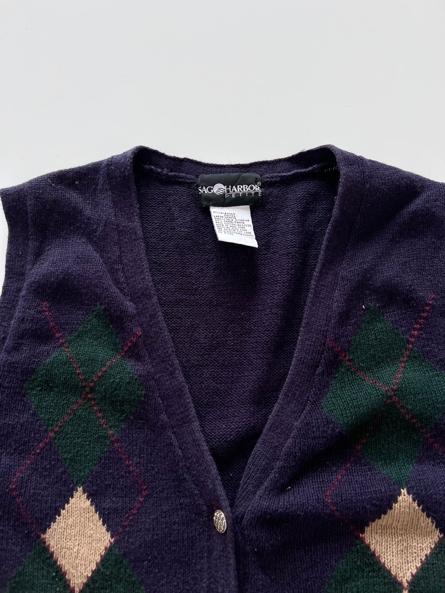 Sag Harbor Petite Embroidered Sweater-Bust 44