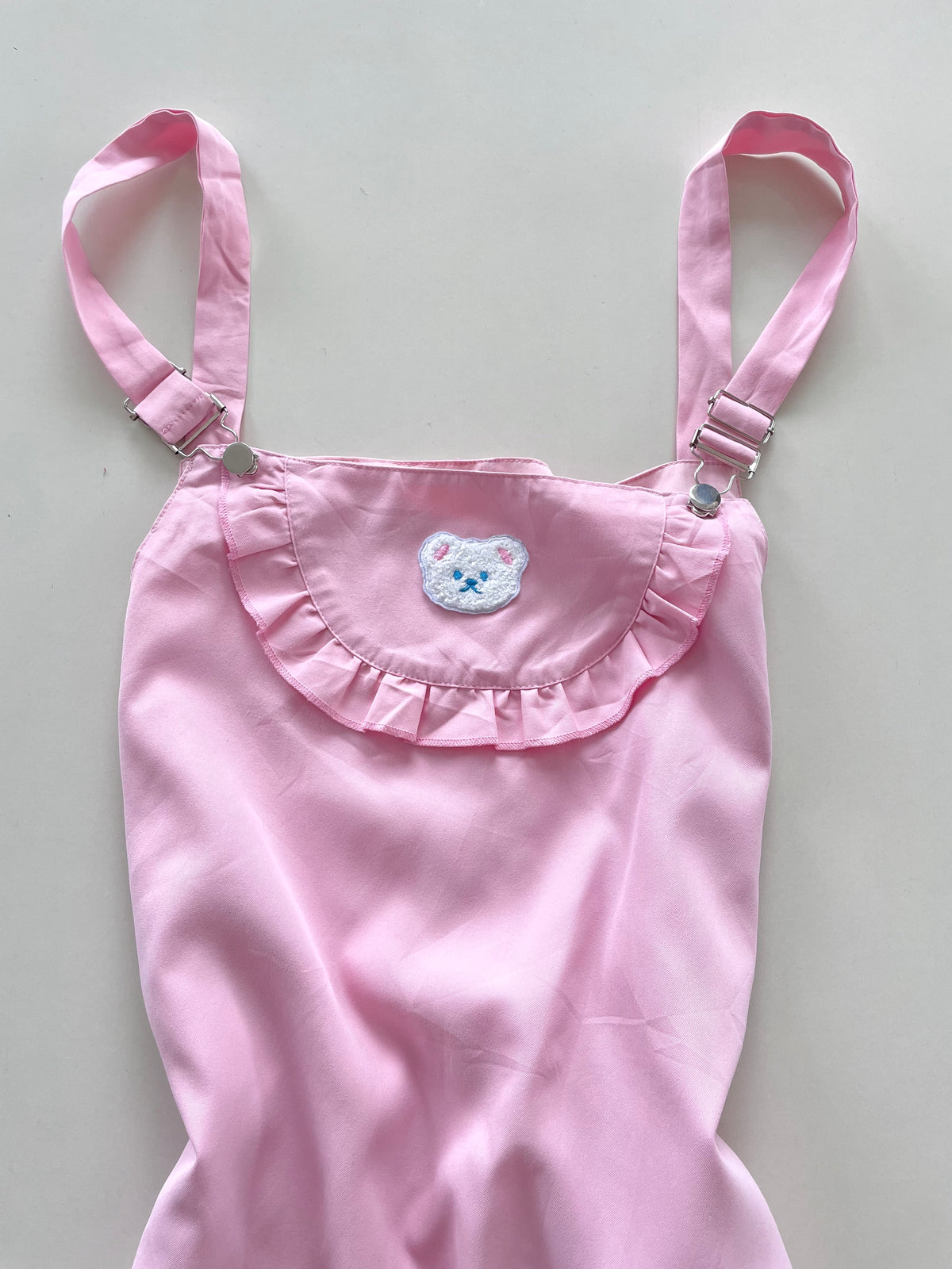 Bear Pink Dungaree Dress-Waist 52