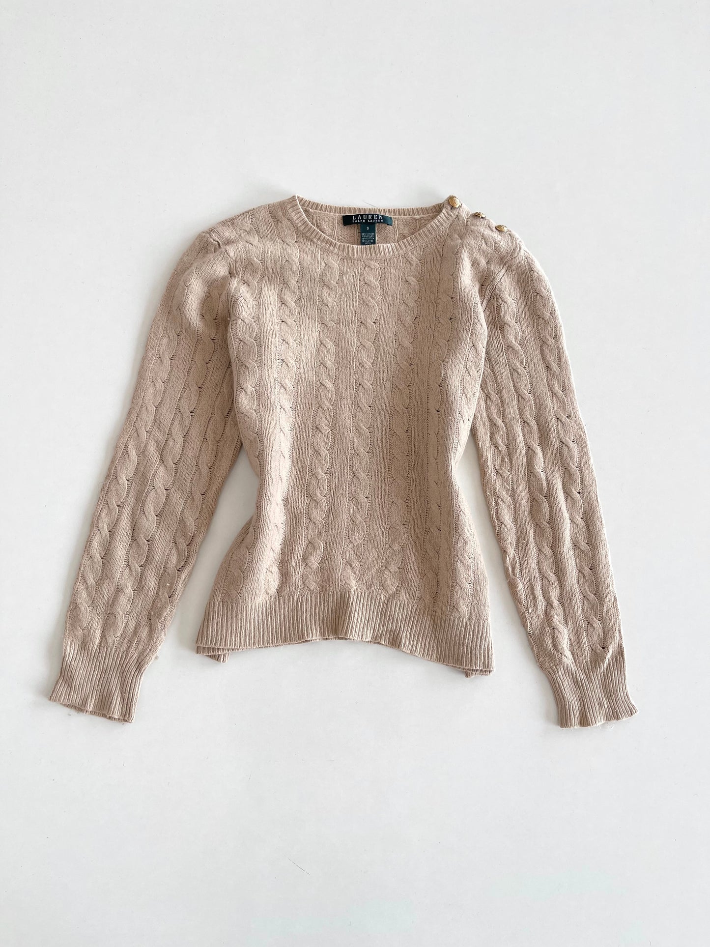 Ralph Lauren 18% Lambswool Vintage Sweater-Bust 34