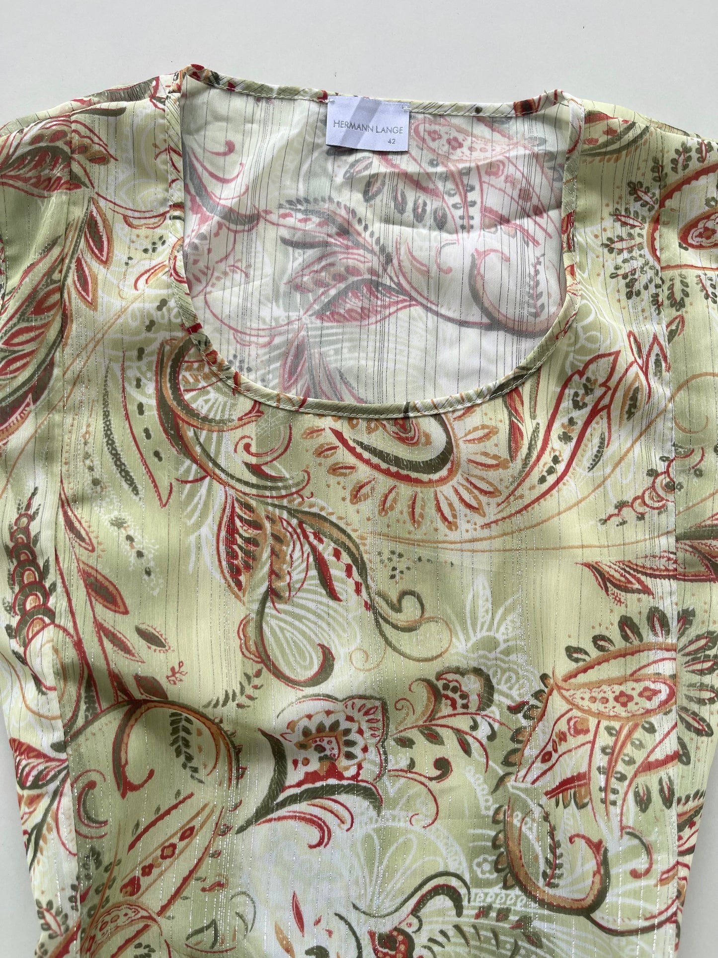 Hermann Lange Vintage Sheer Top-Bust 42