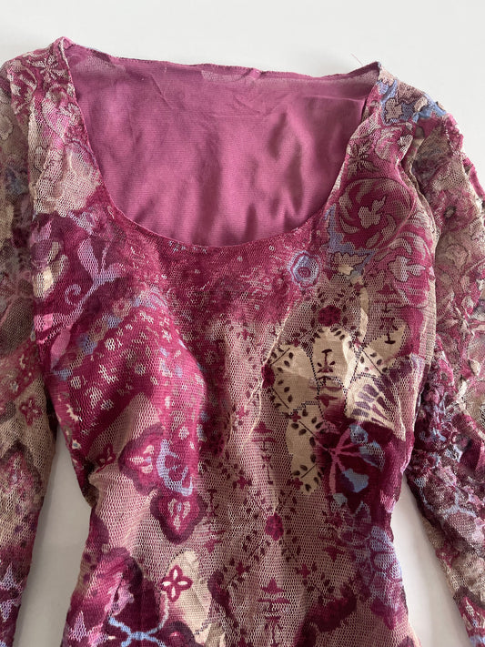 Sheer Vintage Top-Bust 44 to 48