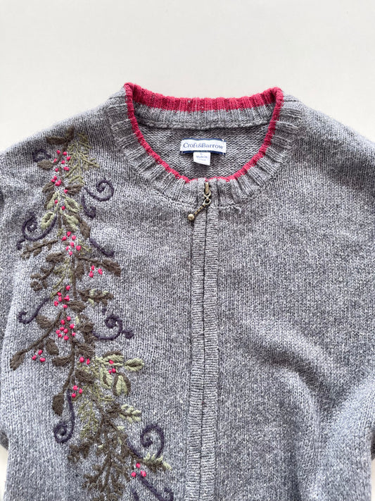 Croft&barrow Embroidered Zipper -Bust 42