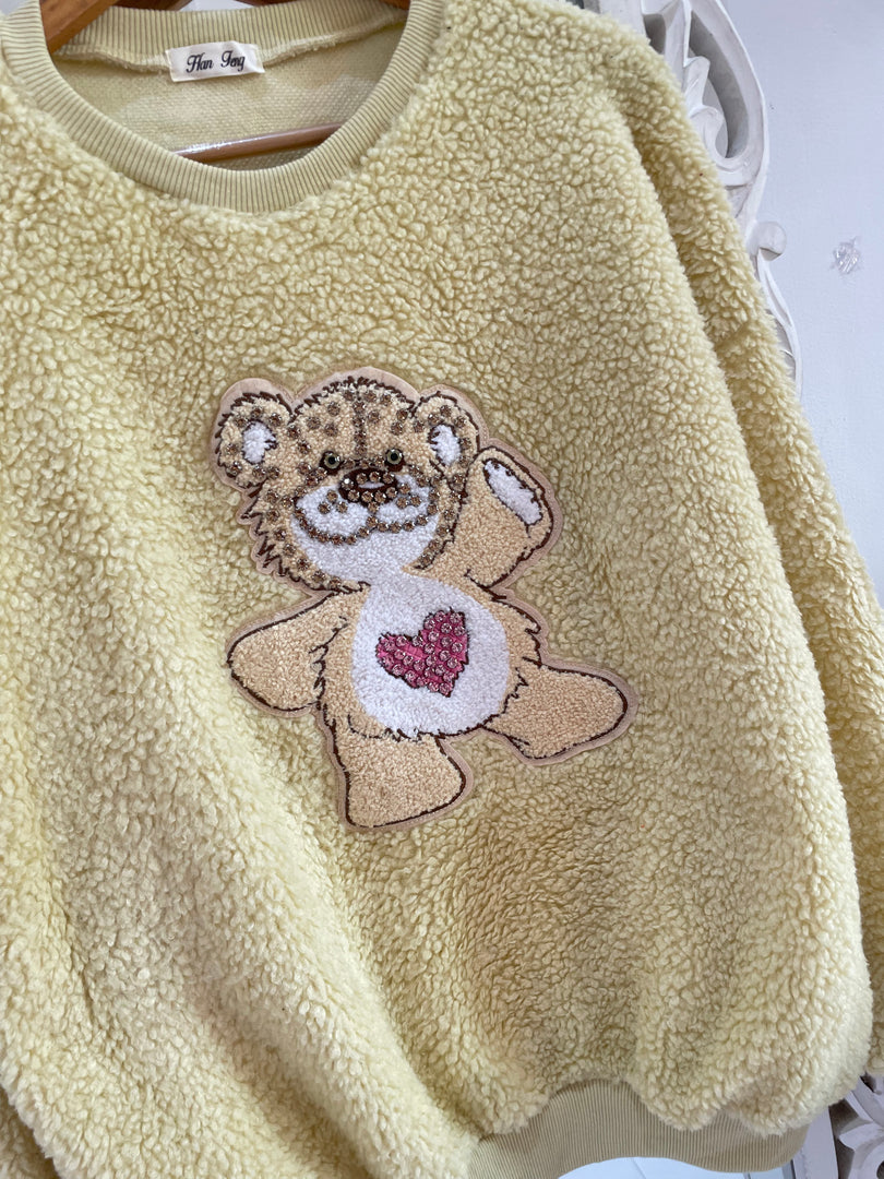 Rhinestone Teddy Pullover-Bust 50