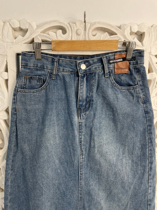 Denim Long Skirt-Waist 28