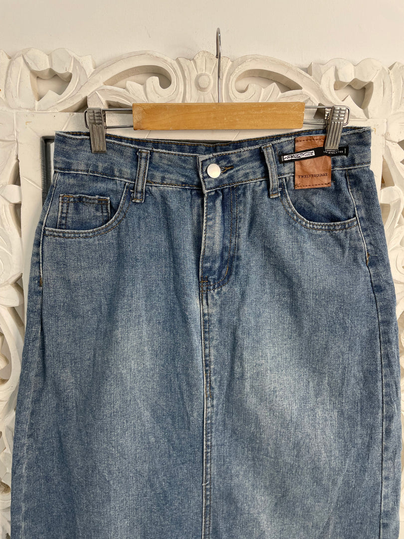 Denim Long Skirt-Waist 28