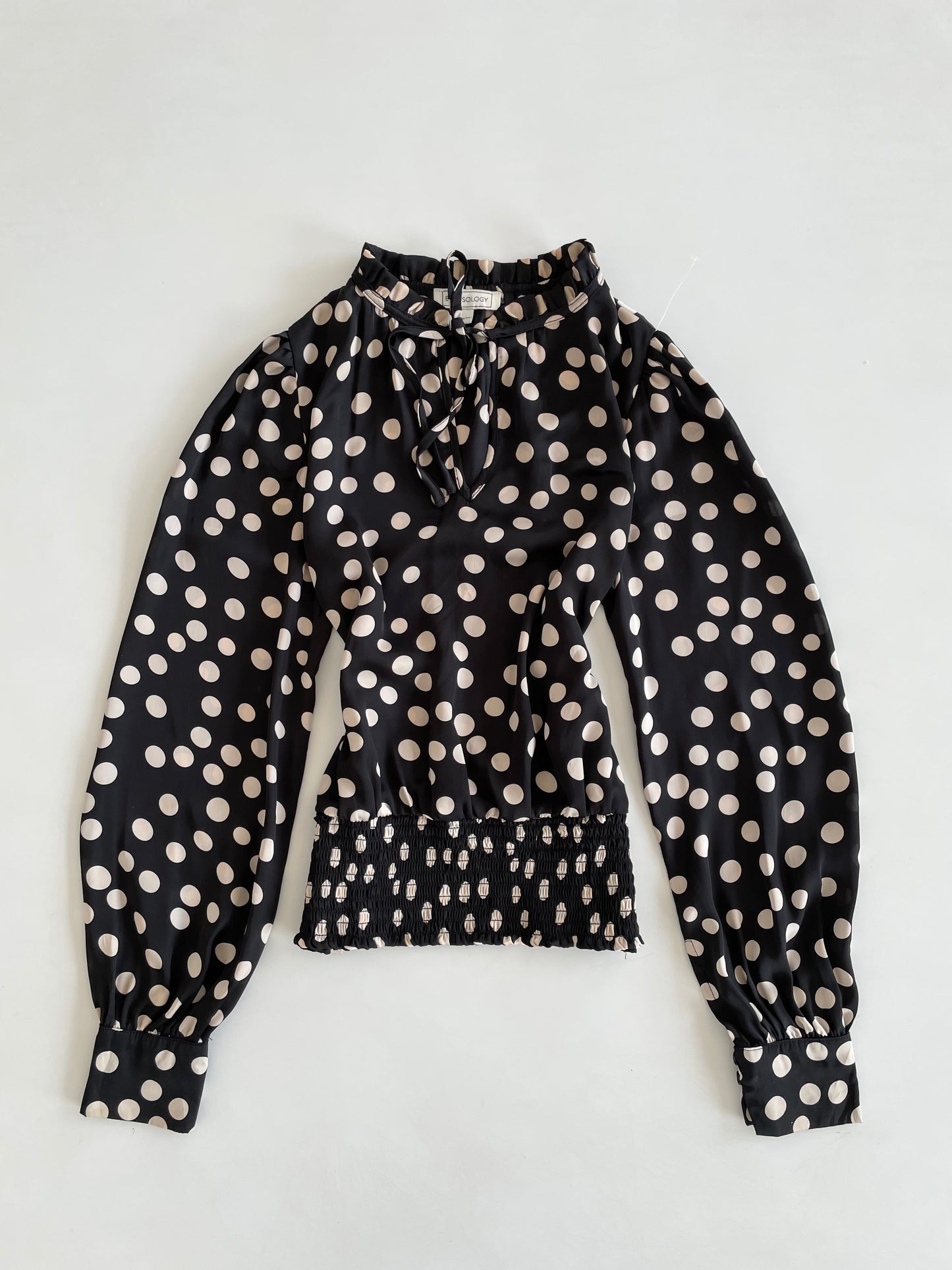 Blousology  Polka Dot Satin Top-Bust 36