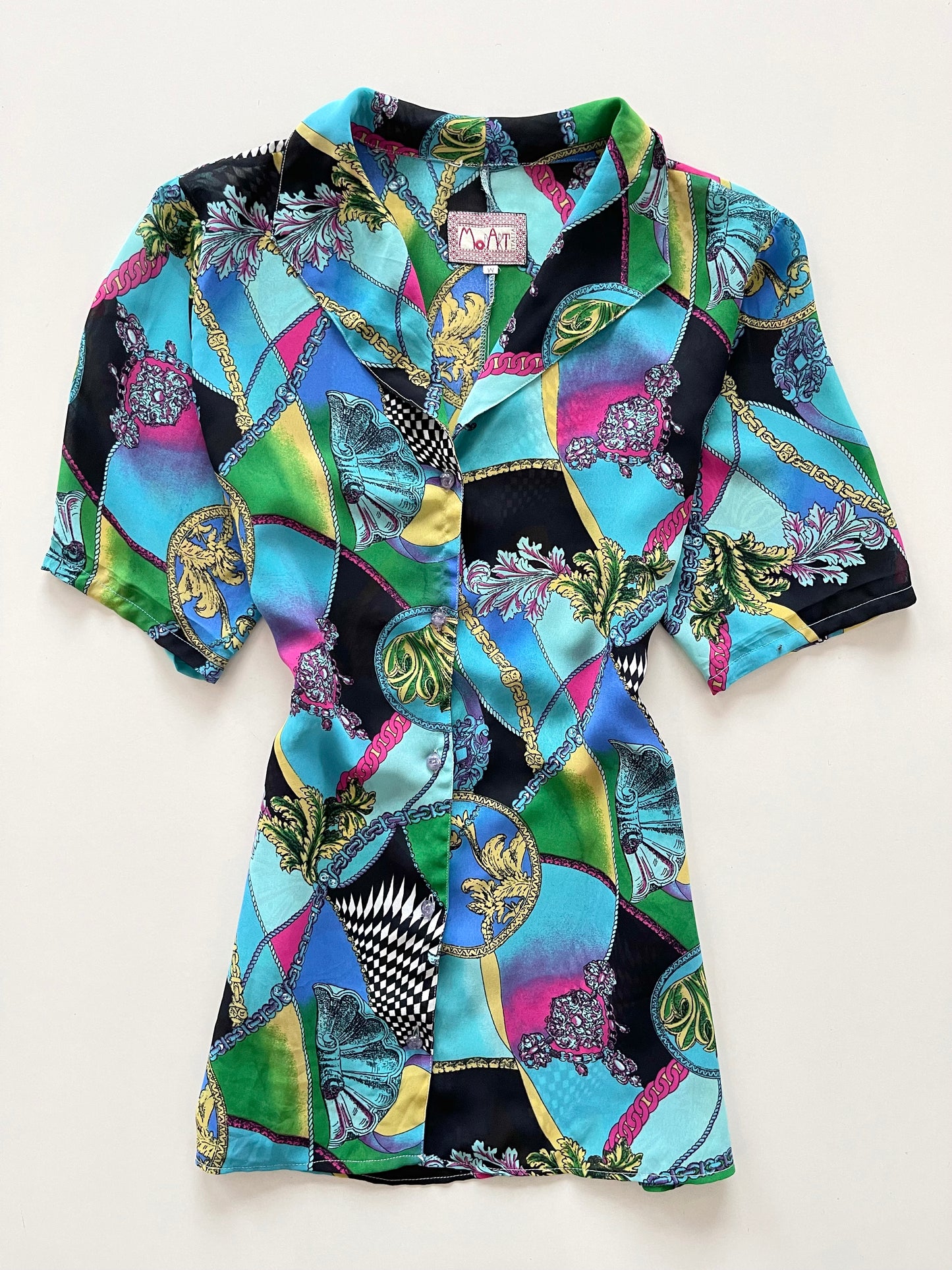 Mod Art Sheer Shirt-Bust 44