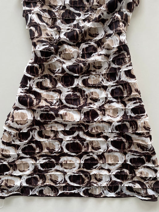 Zebra Y2k Ruffle Dress-Bust 38 to 40