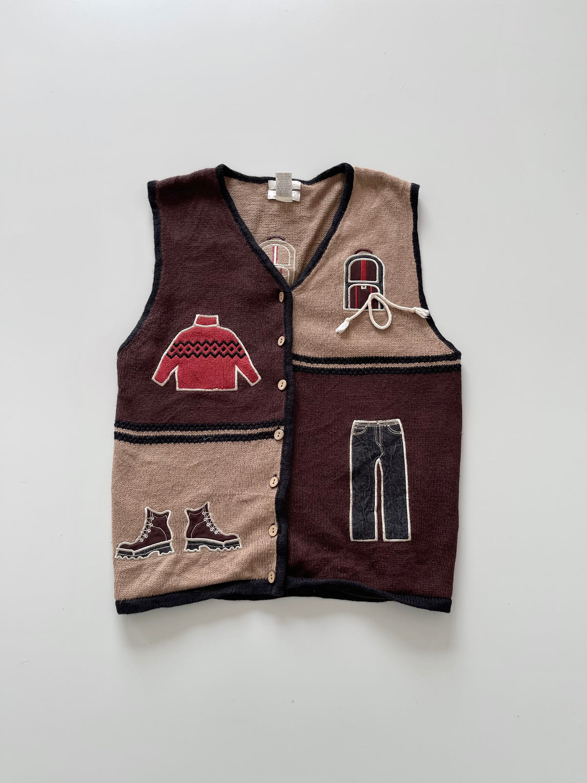 Christopher&Banks Embroidered Christmas Vest Sweater-Bust 46