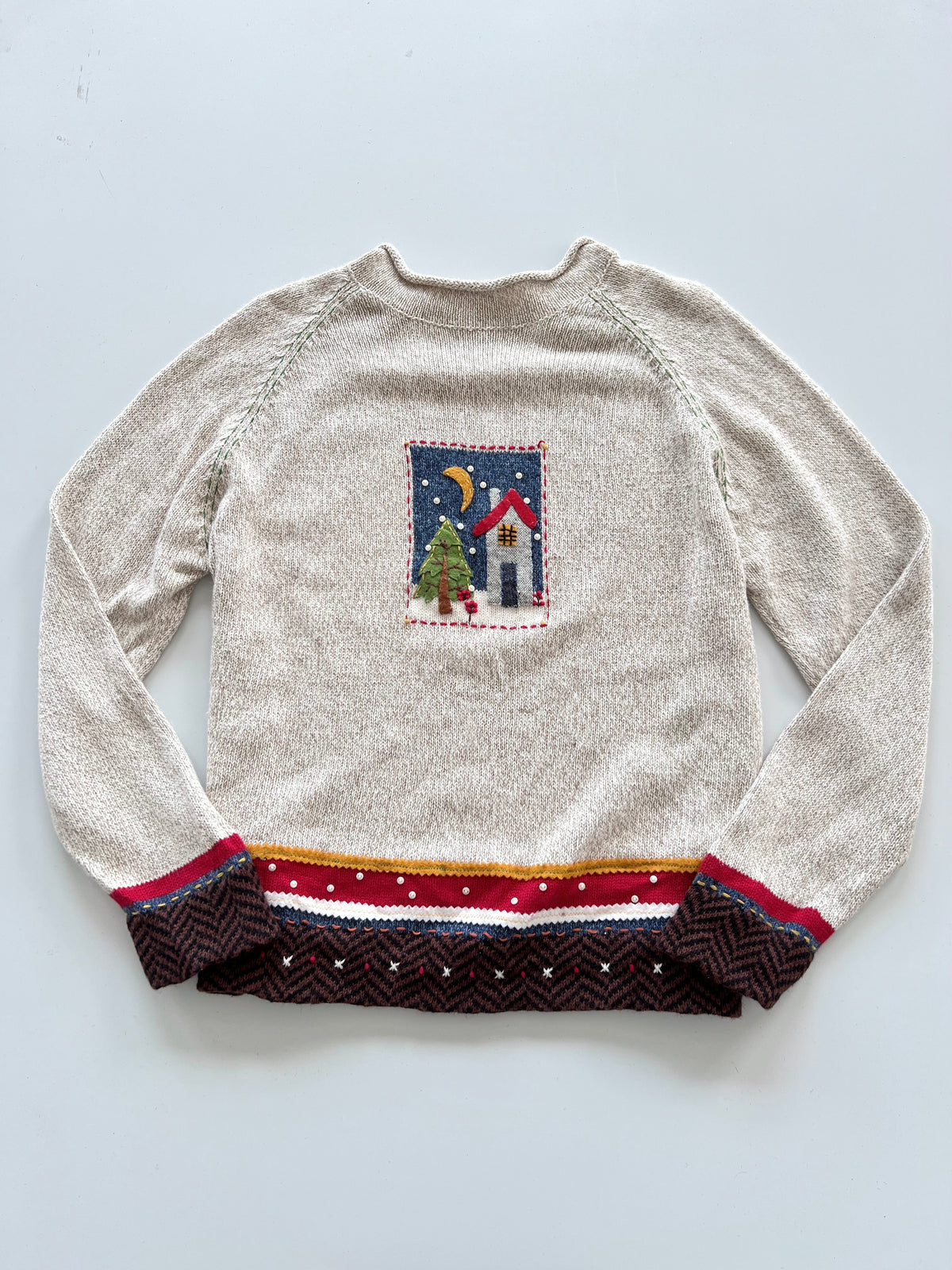 Susan Bristol Christmas Embroidered Sweater-Bust 42