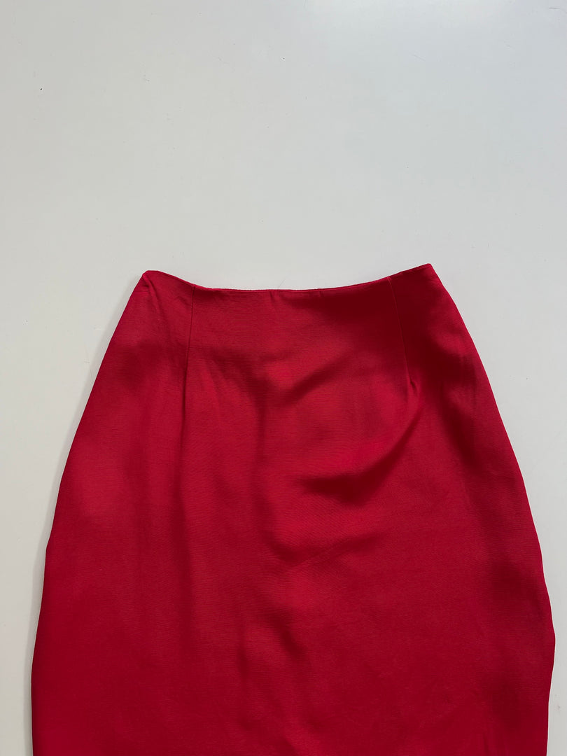 SOLID CHERRY SKIRT - WAIST 26