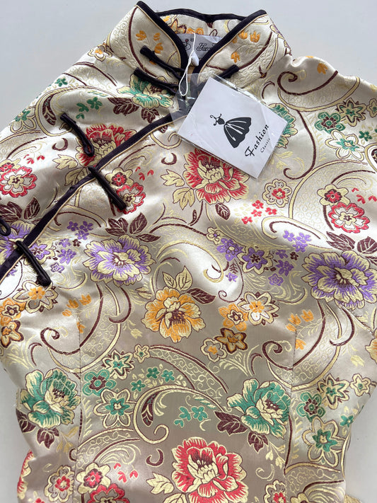 Classic Fashion Satin Jacquard Cheongsam-Bust 34