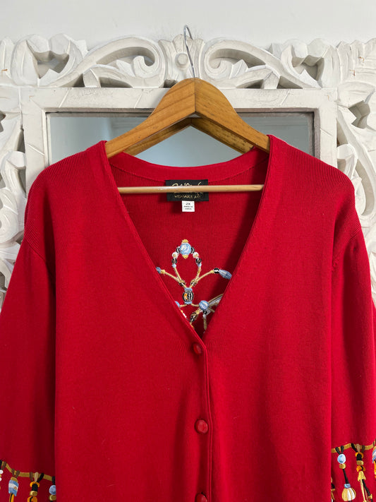 Embroidered Sweater-Bust 52