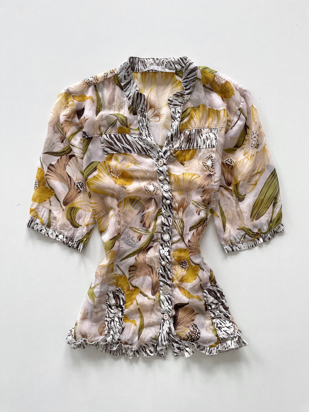 Bottega Vintage Sheer Top-Bust 36
