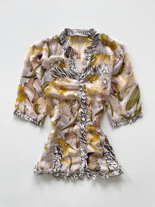 Bottega Vintage Sheer Top-Bust 36