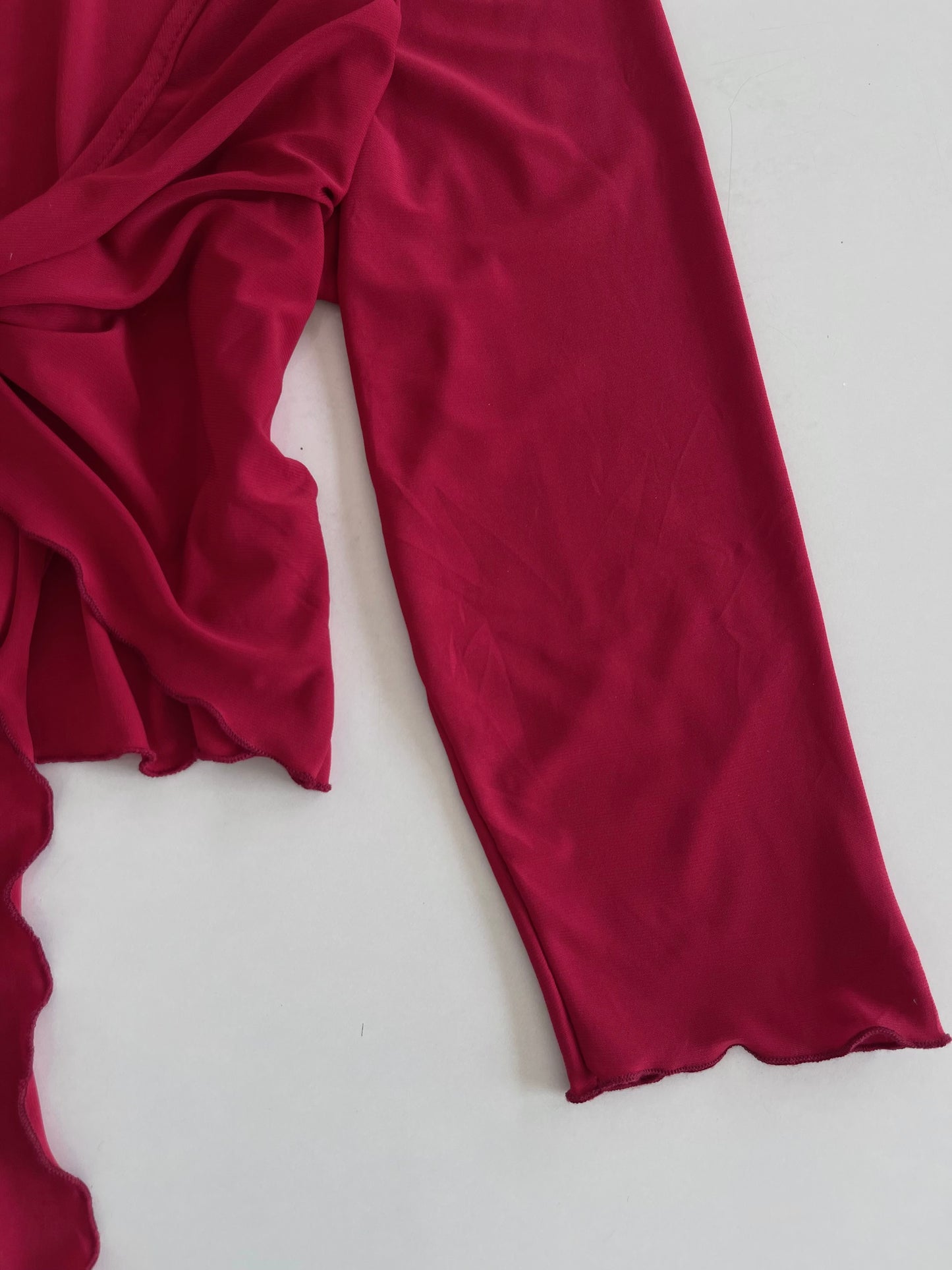 Red Front Knot Top-Bust 42 to 46