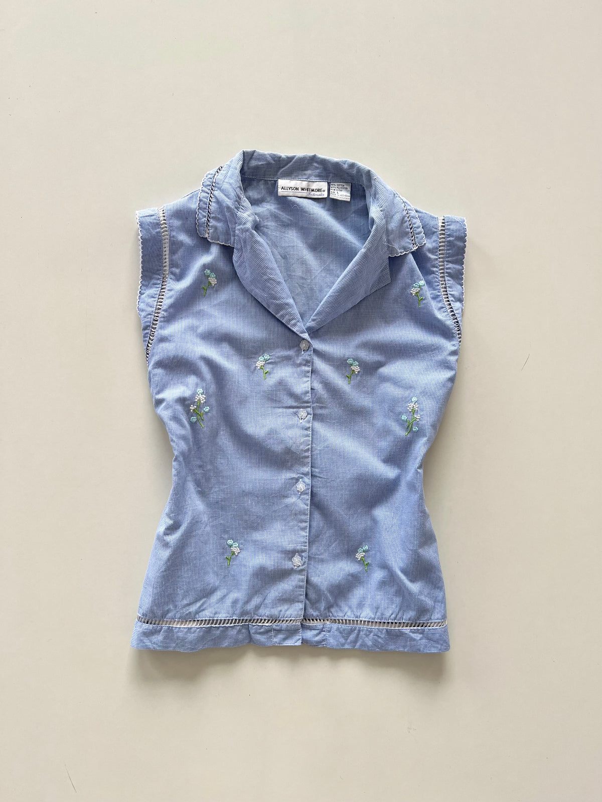 Allyson White More Cotton Embroidered Shirt-Bust 44