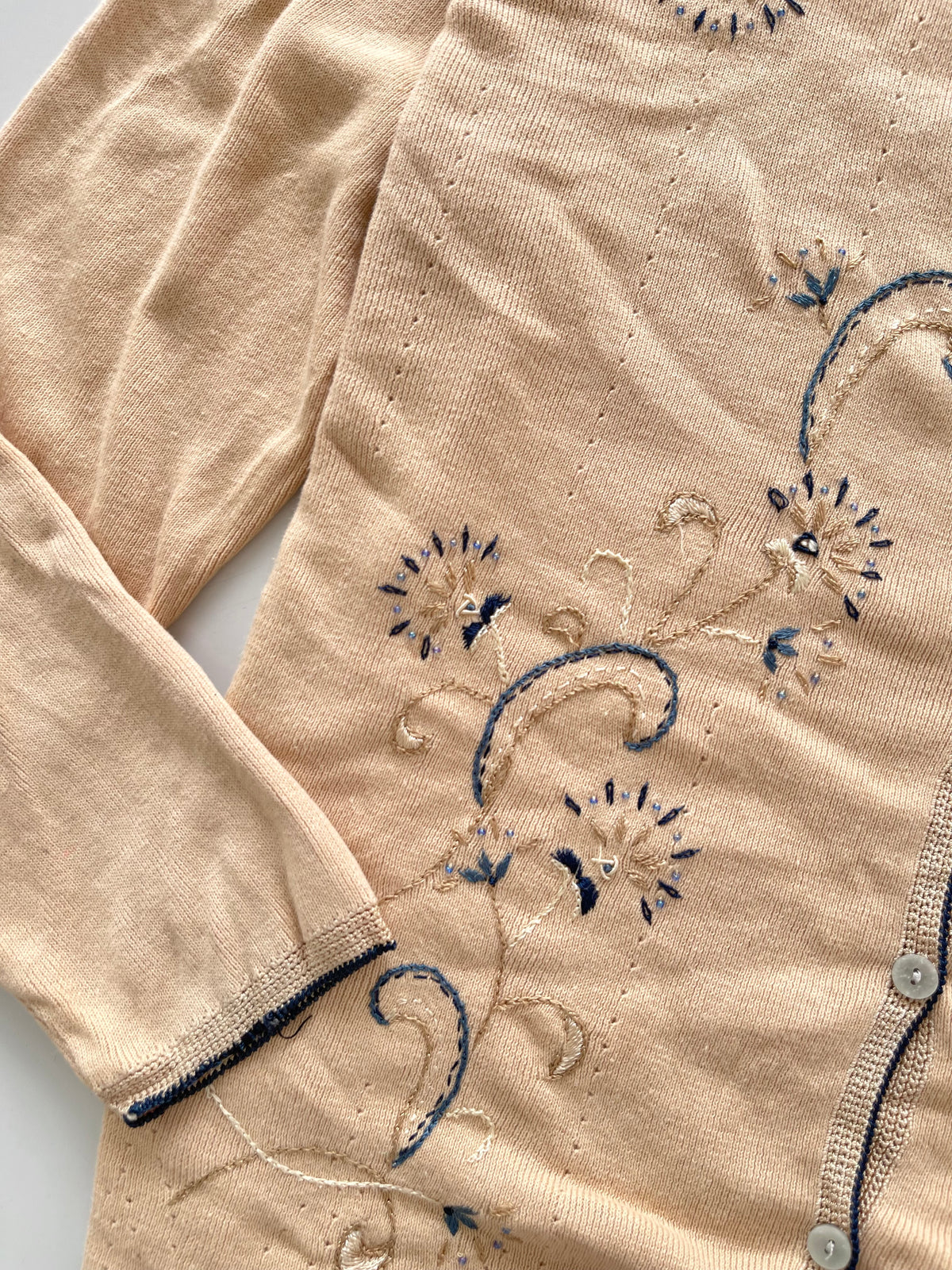 Koret Embroidered Sweater Cardigan-Bust 50