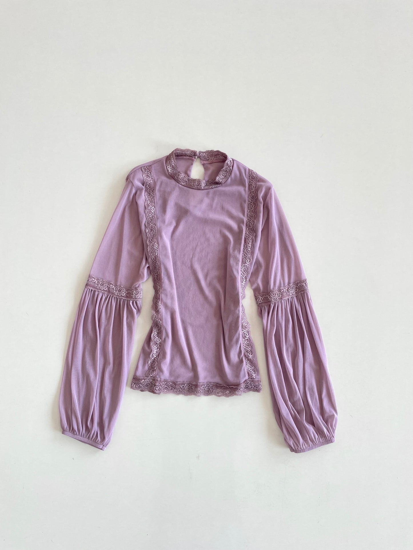Vintage Lace Sheer Top-Bust 38 to 40