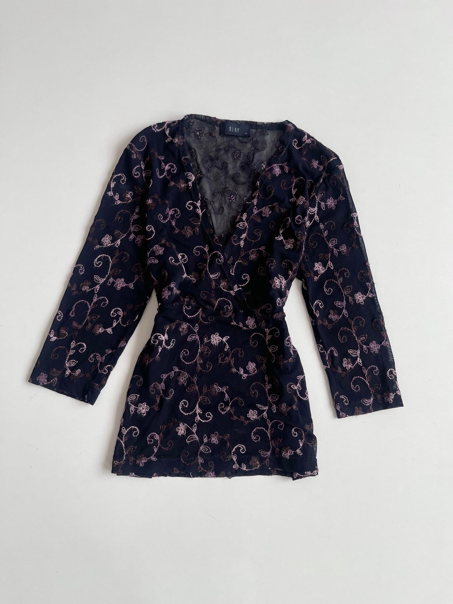 Ojay Embroidered Vintage Top-Bust 32 to 34