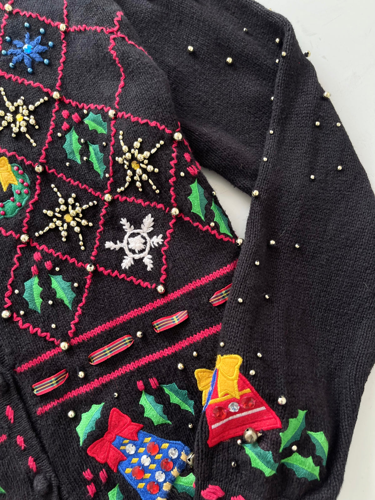 Studio Christmas Hand Embroidered Sweater-Bust 48