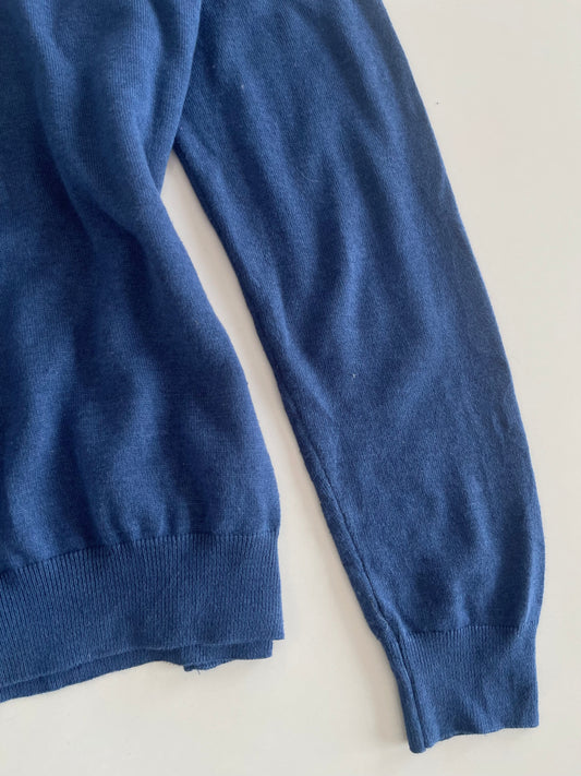 Ralph Lauren Pima Cotton Quarter Zip Vintage Sweater-Bust 42