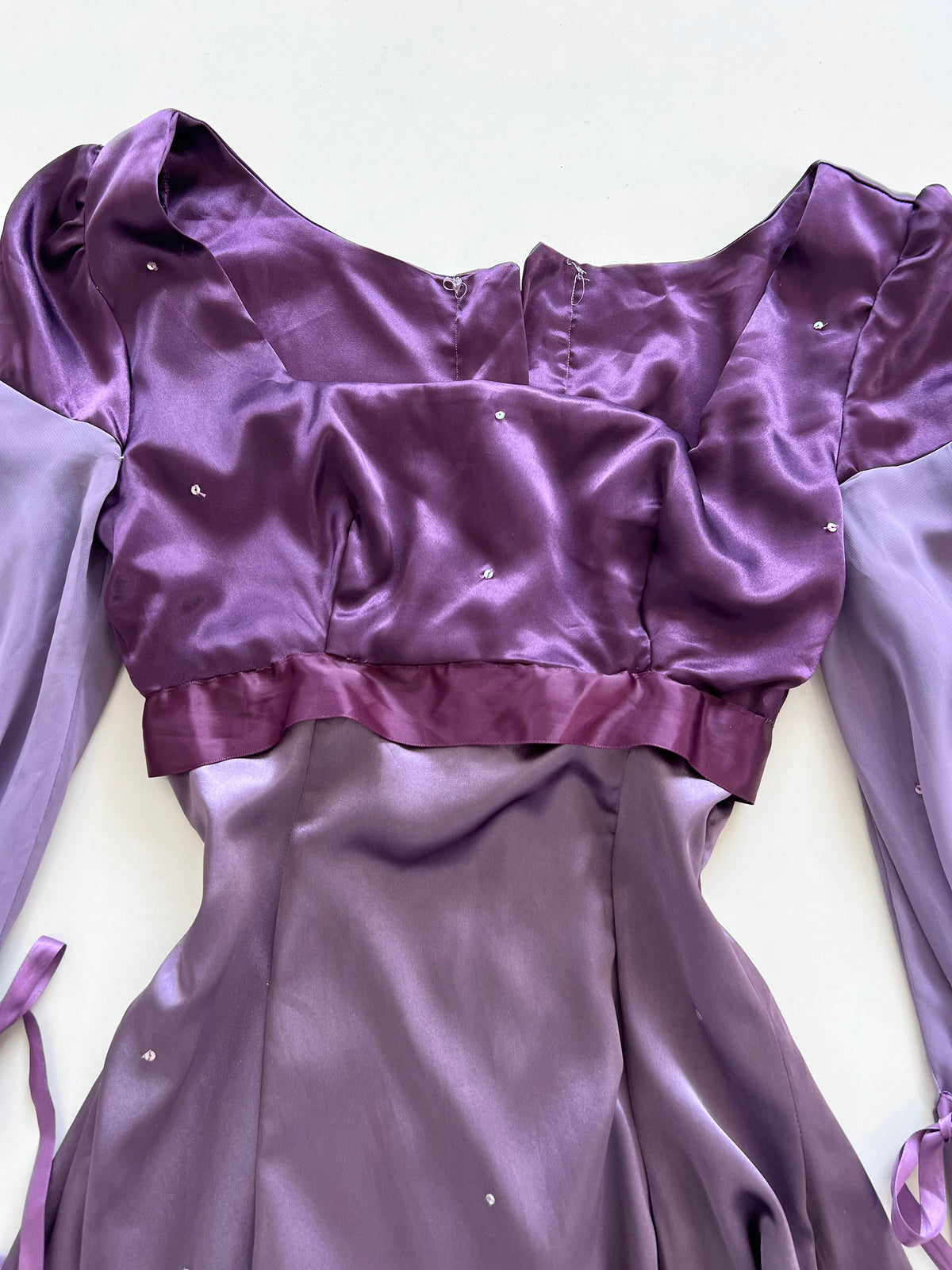 Dramatic Vintage Satin Dress-Bust 30