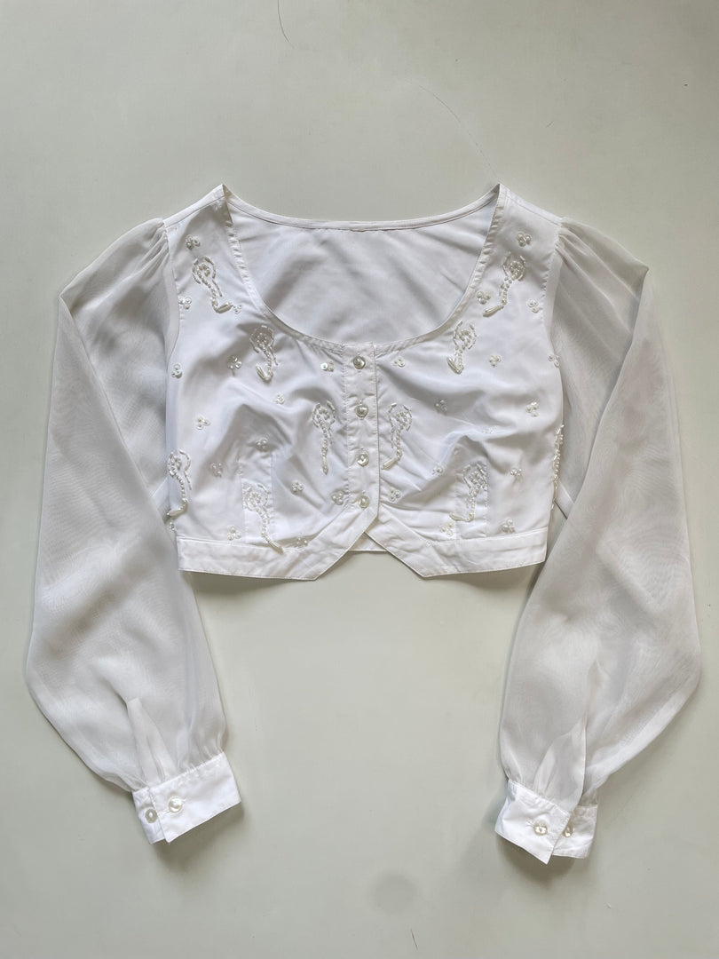 Embroidered Top-Bust 34