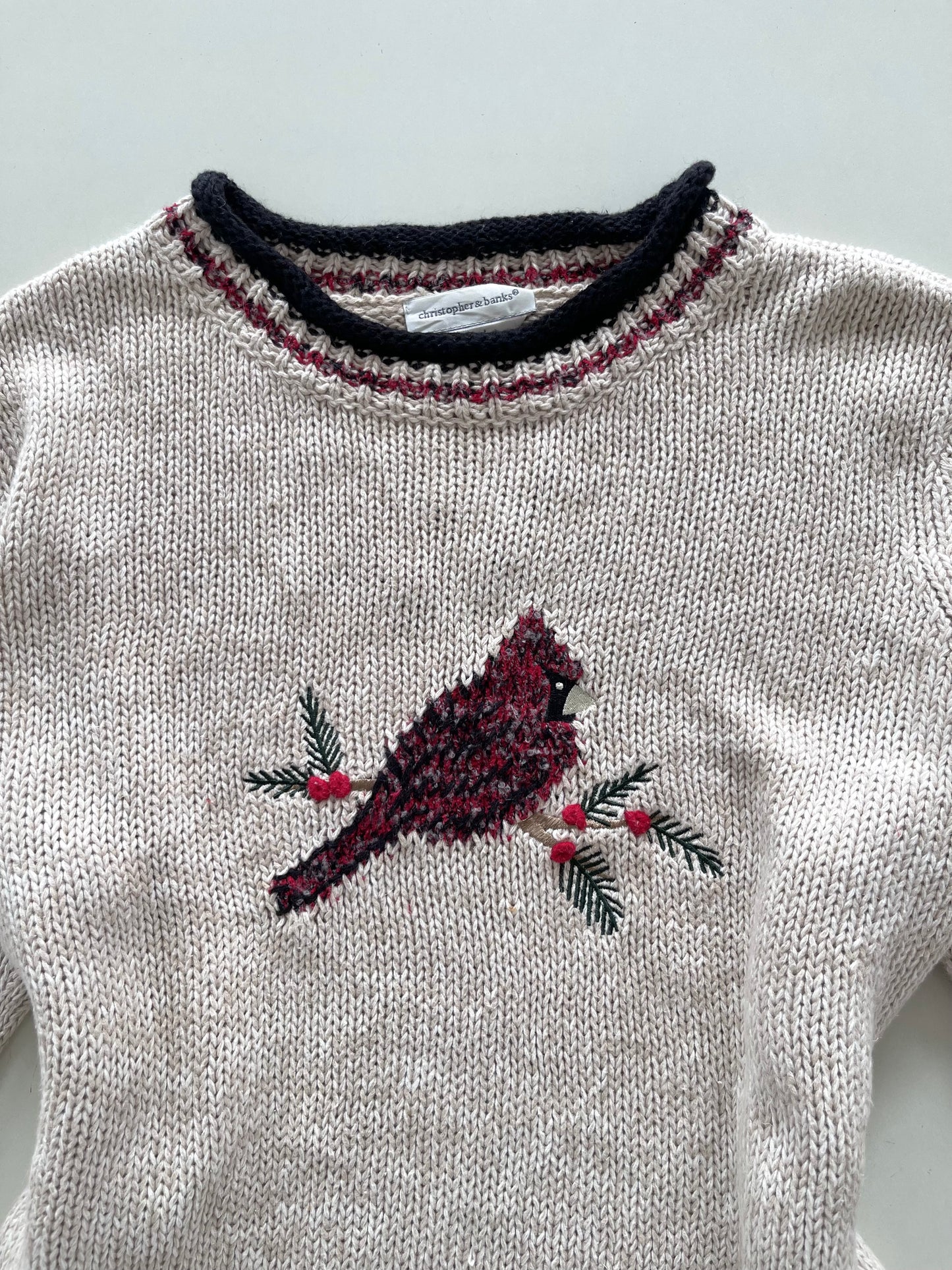 Christopher & Banks Hand Embroidered VintageSweater-Bust 46