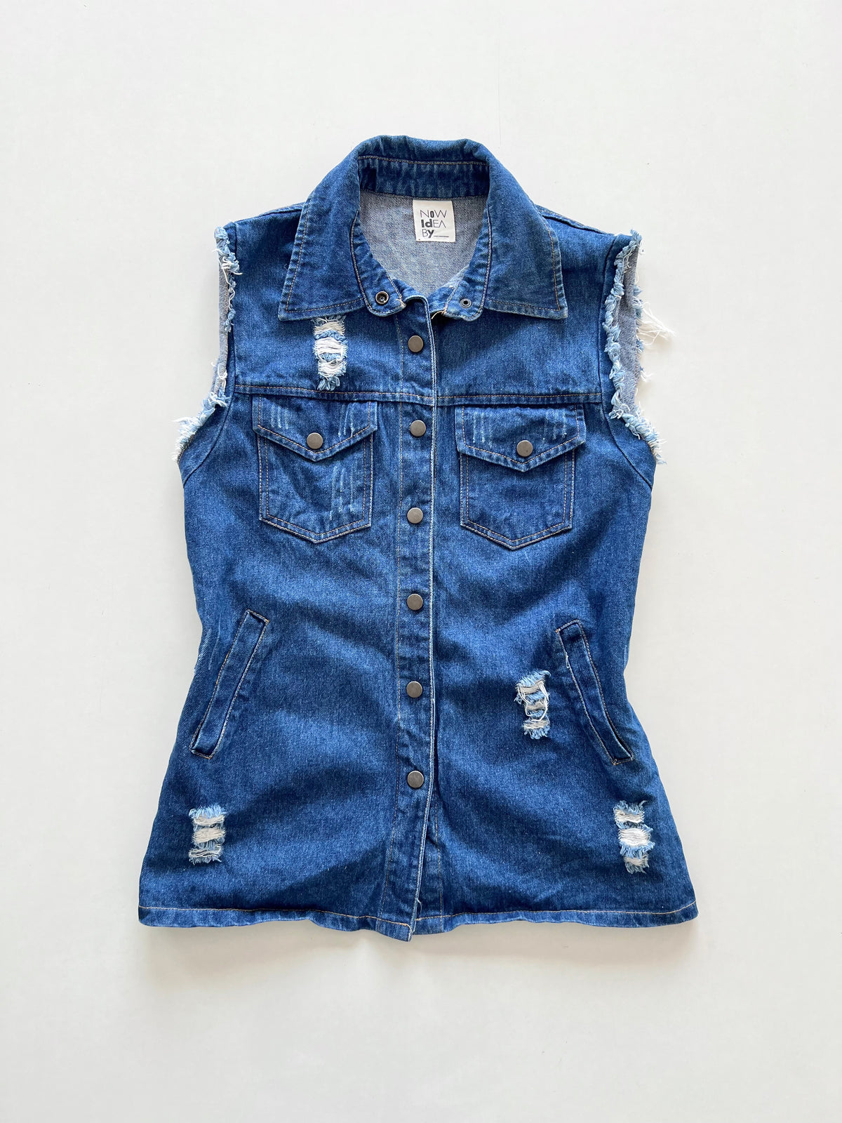 Now Idea By Denim Vest-Bust 42