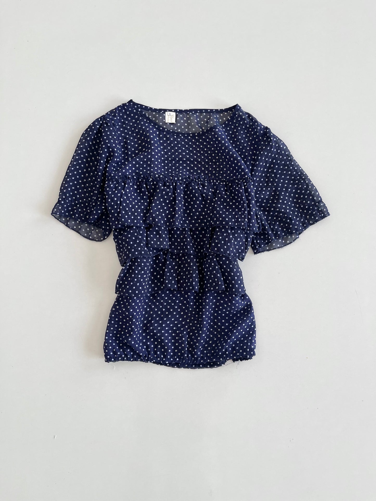 Sheer Polka Dot Top-Bust 36