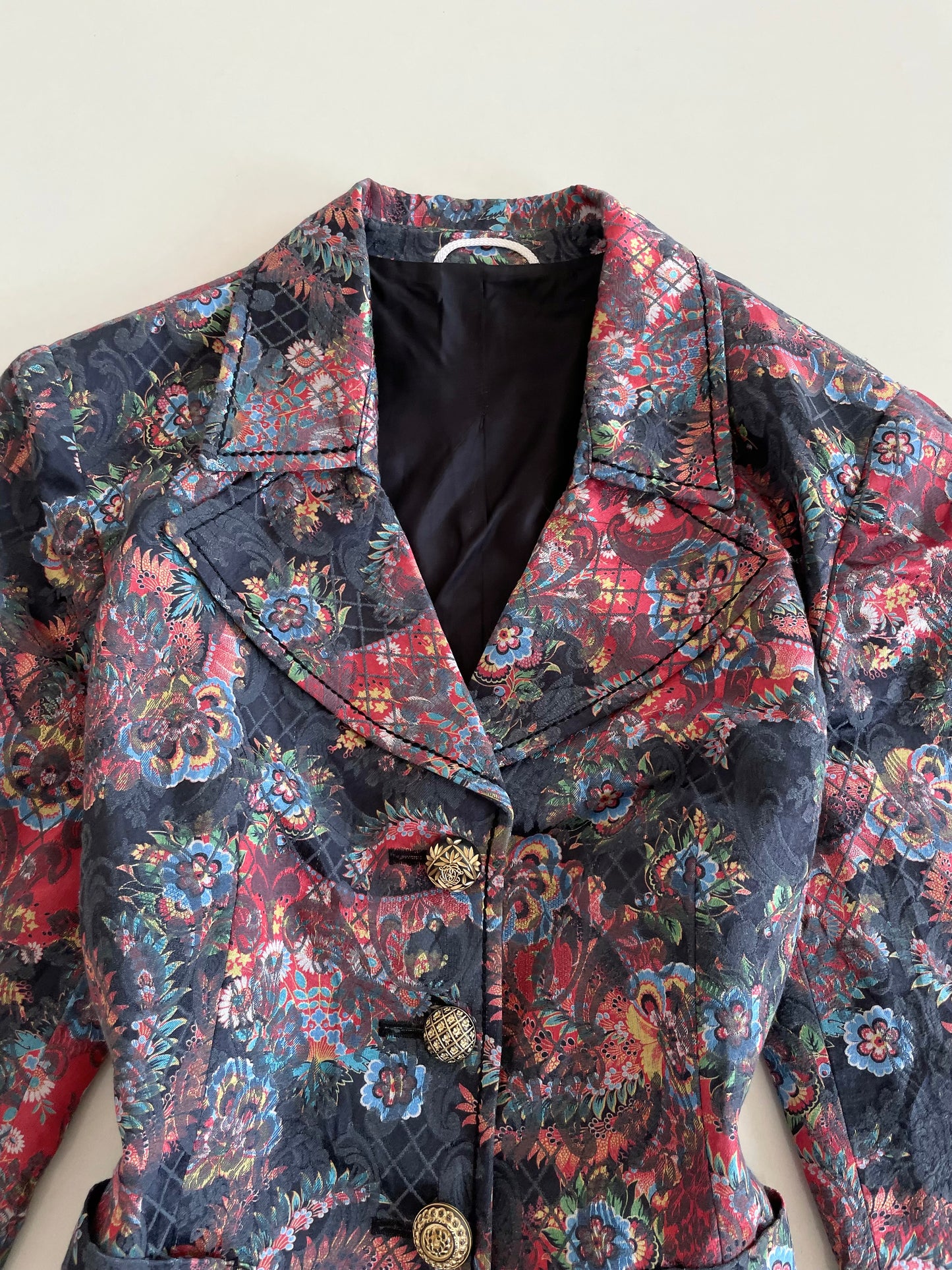 Vintage Jacquard Blazer-Bust 42