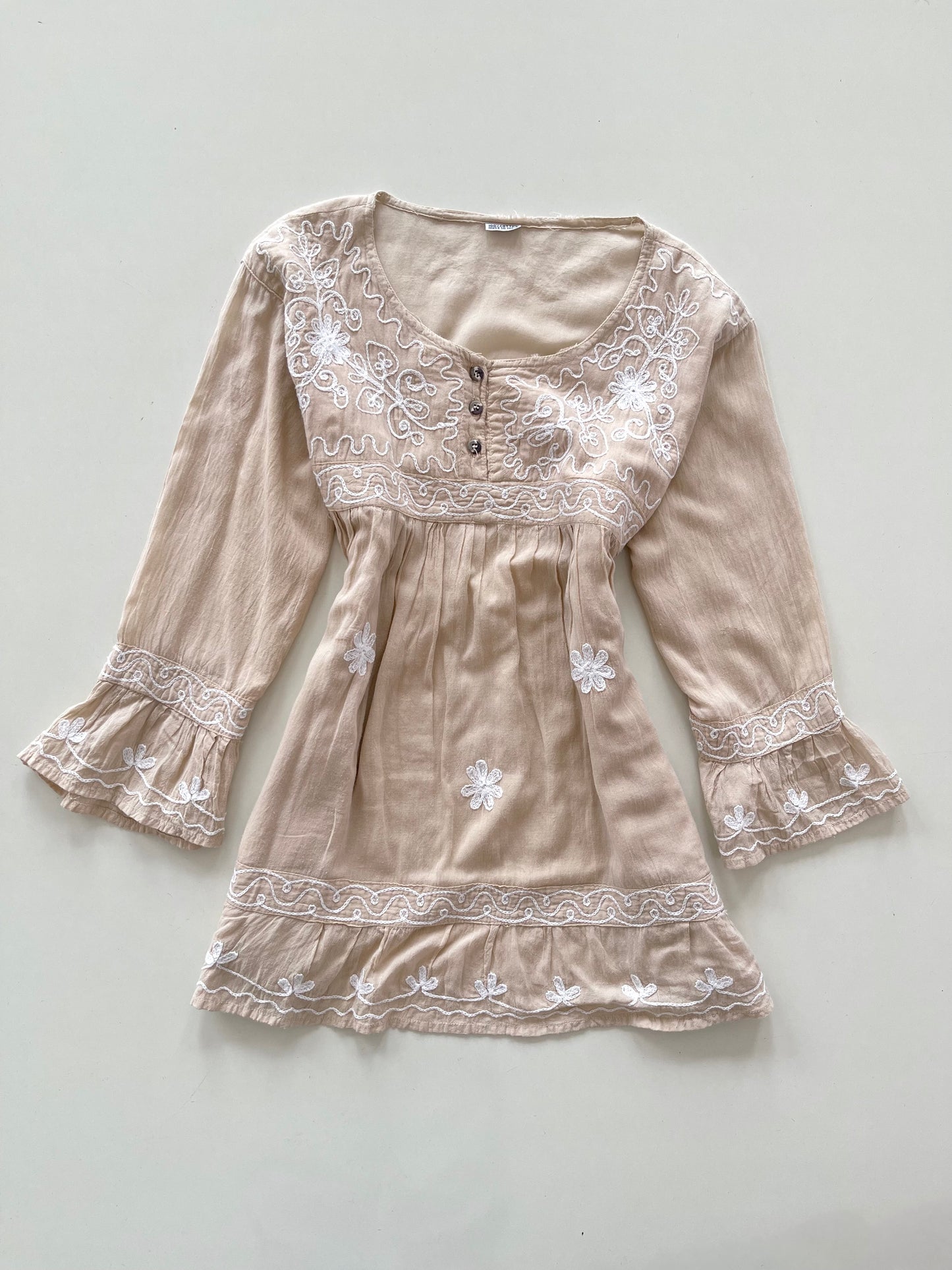 100% Cotton Embroidered Top-Bust 42