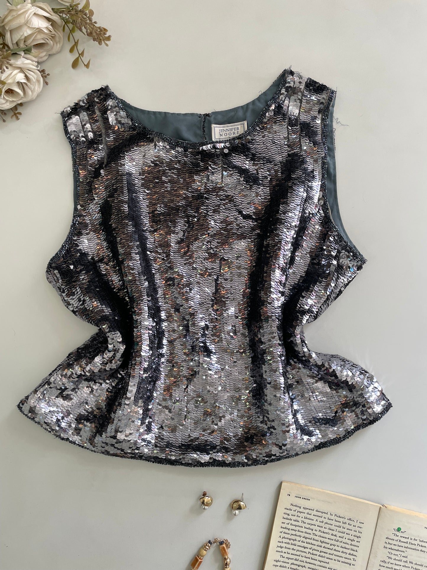 Jennifer Moore 100% Pure Silk Top-Bust 40