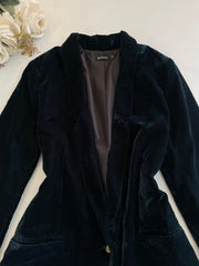 Stradivarius Vintage Chenille Emerald Blazer-Chest 42