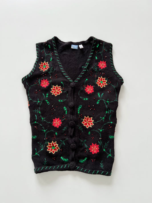 Holiday Editions Embroidered Vest  Sweater-Bust 40