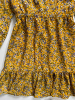 Load image into Gallery viewer, MUSTARD FLORAL KOREAN DRESS - BUST 28 (Kid’s Size)
