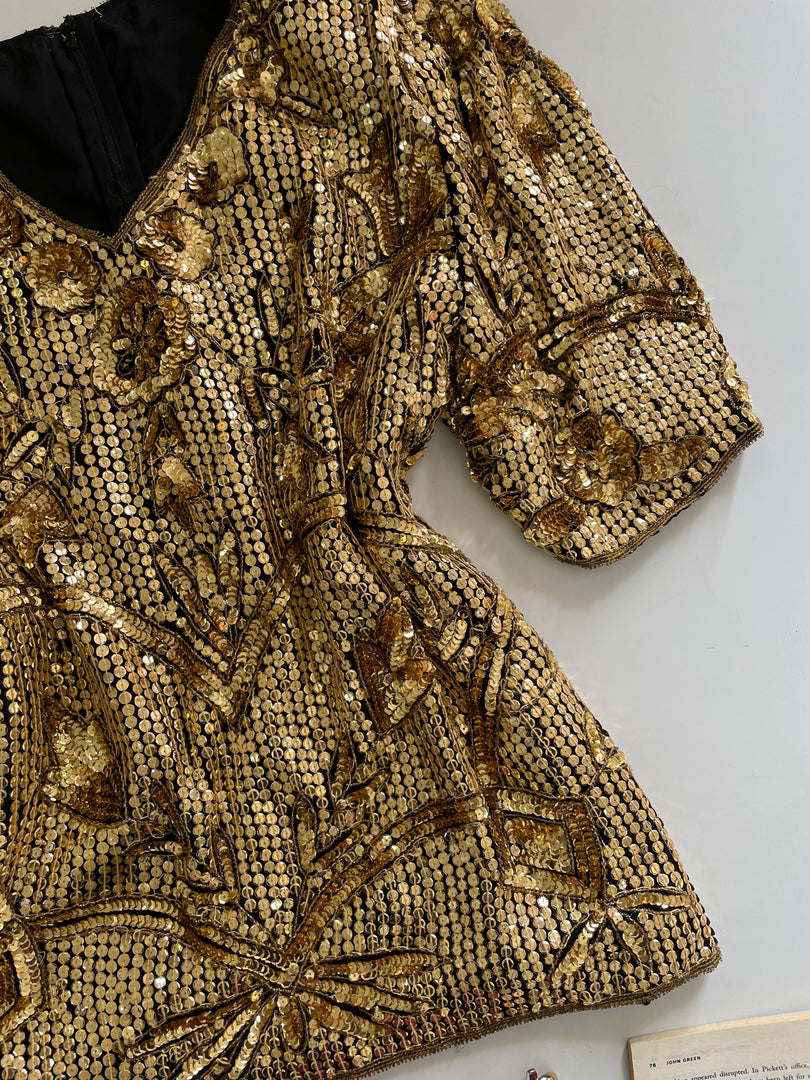 Vintage Heavily Embroidered Top-Bust 44