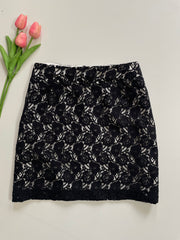 PURE ALFRED SUNG BLACK LACE SKIRT - WAIST 34
