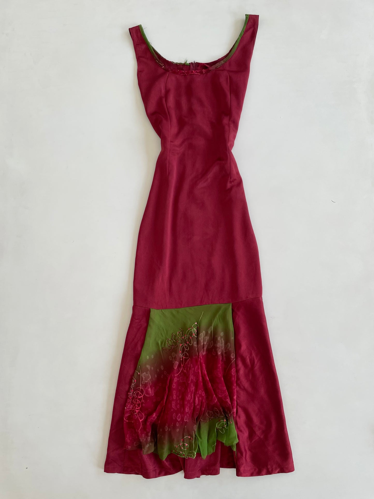 Satin Vintage Dress-Bust 40