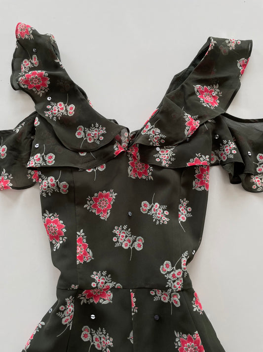 Guess Vintage Floral Romper-Bust 36
