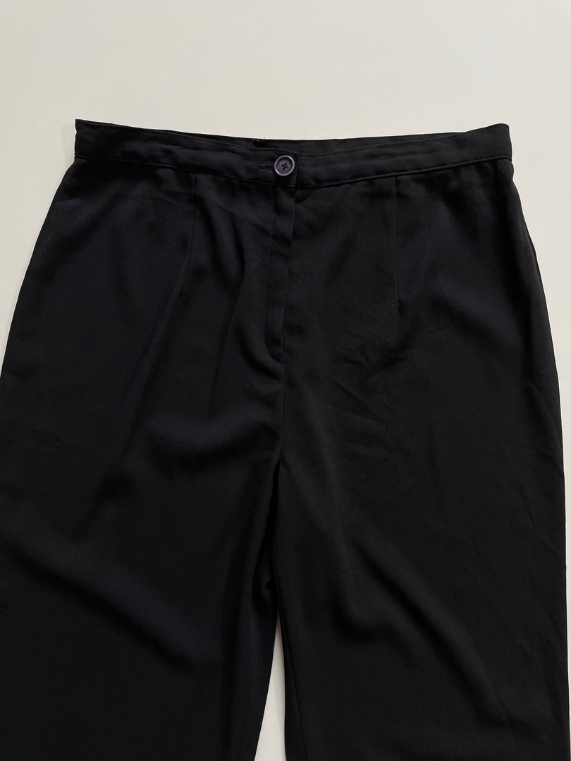 COMMON PLAZA SOLID BLACK PANTS - WAIST 28