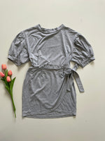 Load image into Gallery viewer, BA SHA DRESS GREY WRAPAROUND BUST-34-36
