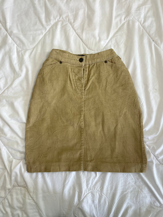 Mango Vintage Corduroy Skirt-Waist 28