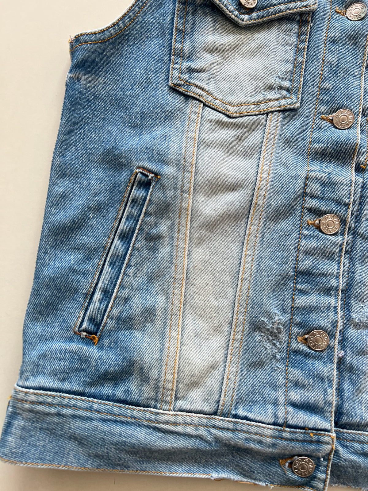 Wednesday Denim Vest-Bust 36