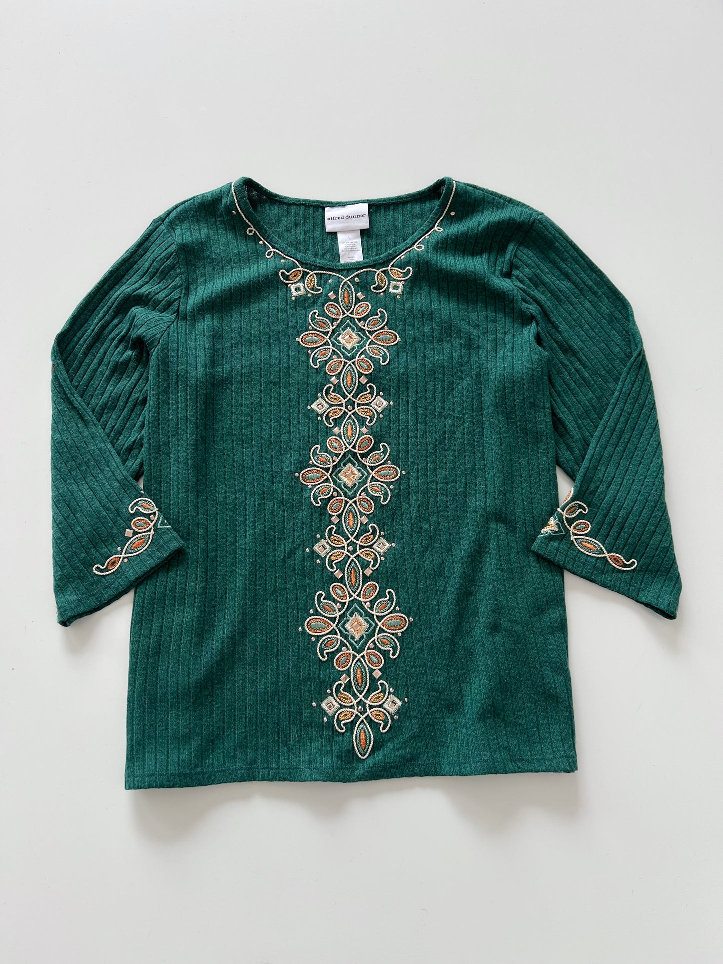 Alfred Dunner Embroidered Sweater-Bust 48