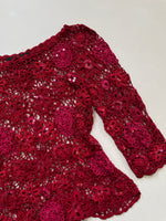 Load image into Gallery viewer, Sequin Crochet Top-Bust 34 to 36
