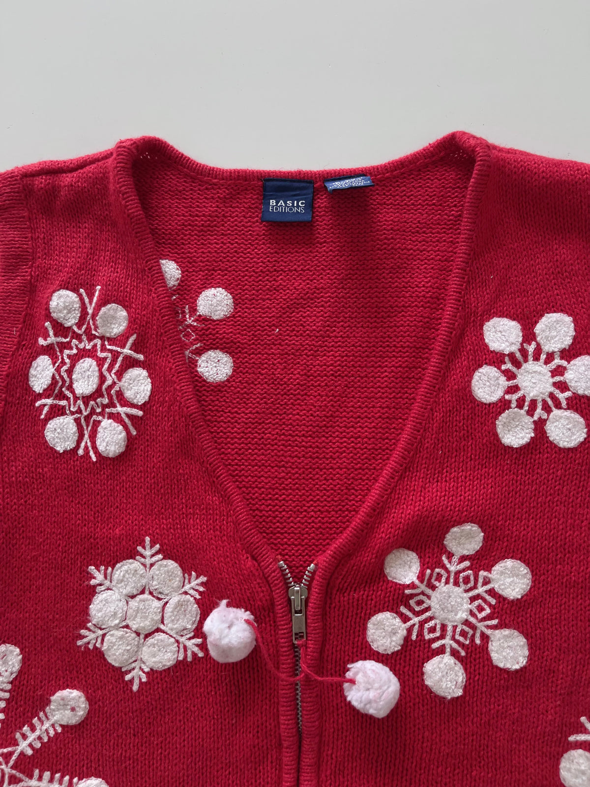 Basic Editions Christmas Embroidered Sweater-Bust 48