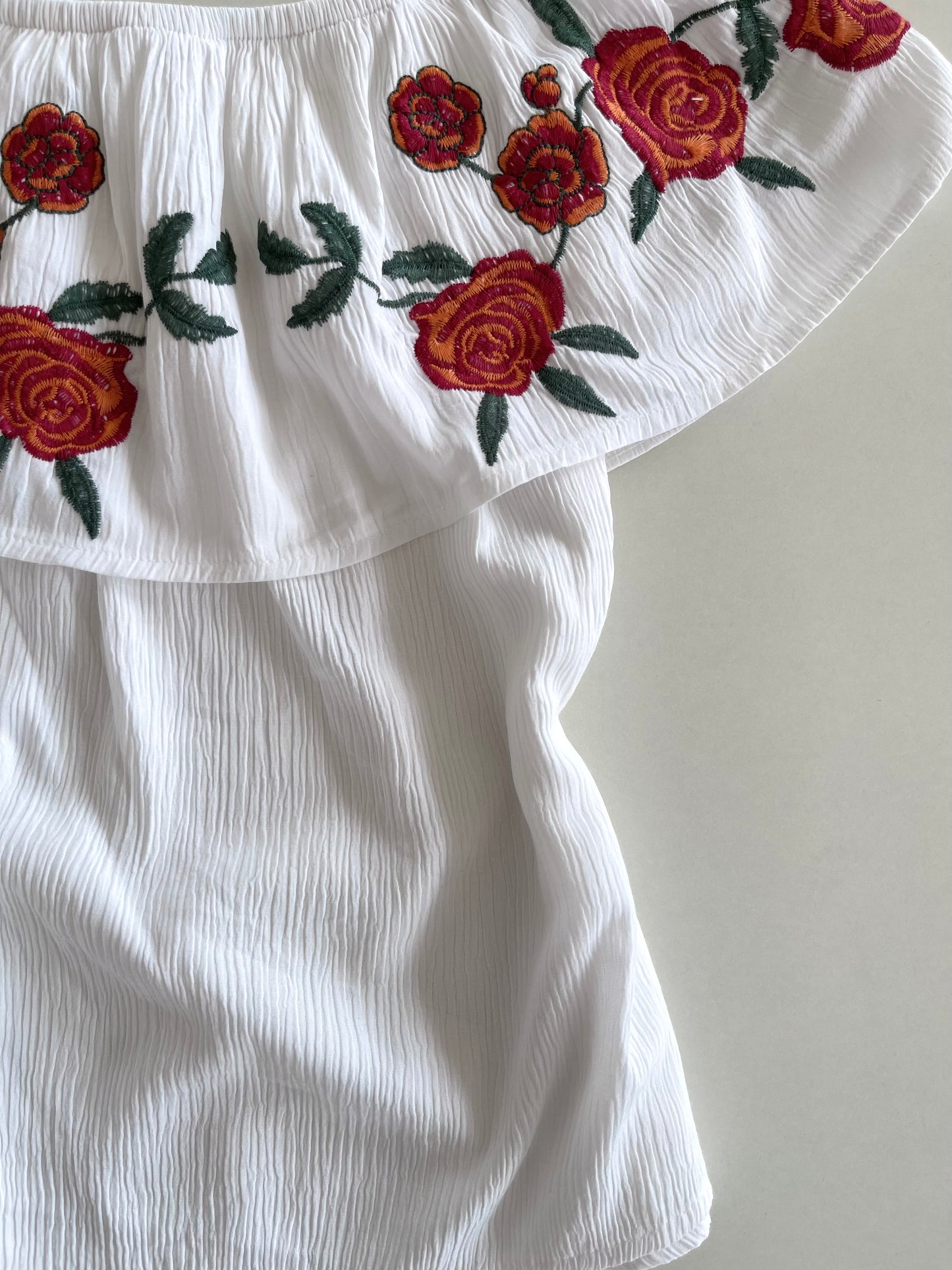 Embroidered Sheer Top-Bust 36 to 38